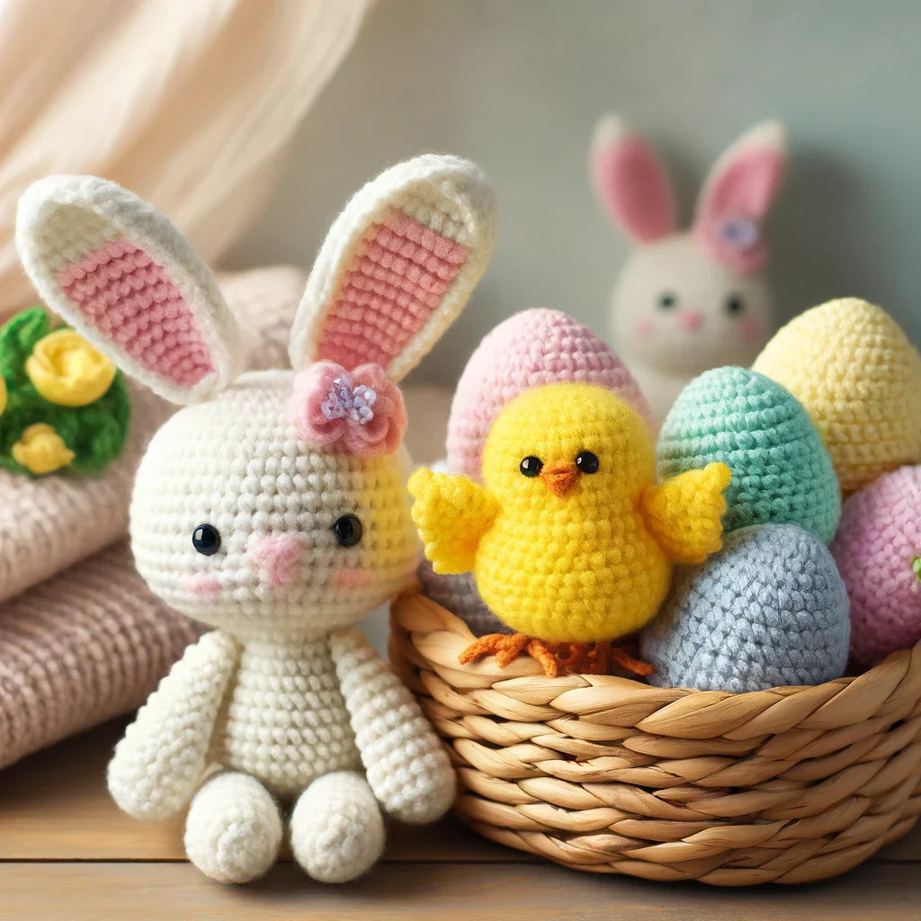 Amigurumi di Pasqua: Coniglietti, Pulcini e Uova a Uncinetto