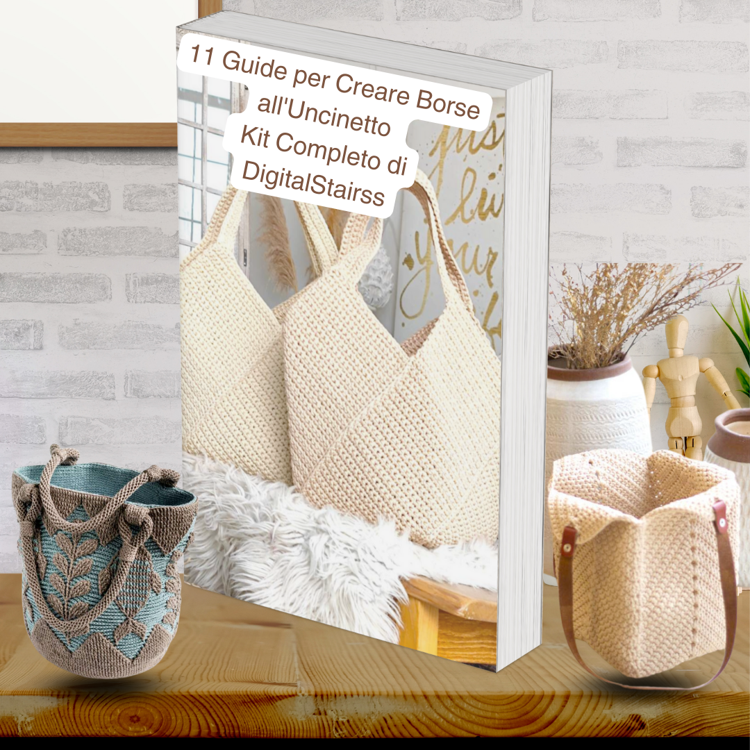 11 Guide per Creare Borse all'Uncinetto - Kit Completo di DigitalStairss